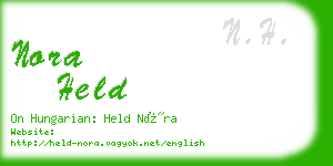 nora held business card